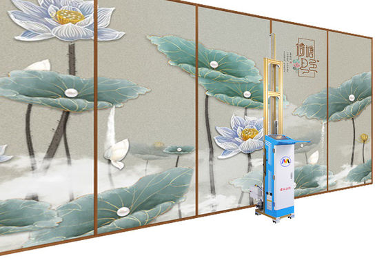 Hareketli Tekerlekler ile Su Bazlı Mürekkep Dijital Duvar Baskı Makinesi