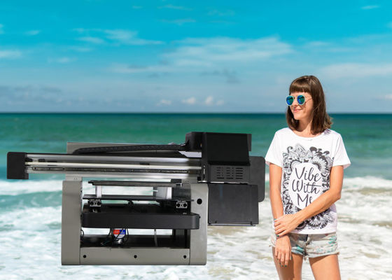 ZKMC CMYKW USB Dijital T Shirt Uv A3 Düz Yataklı Yazıcı